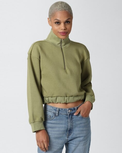 Buy Olive Sweatshirt Hoodies for Women by Forever 21 Online Ajio