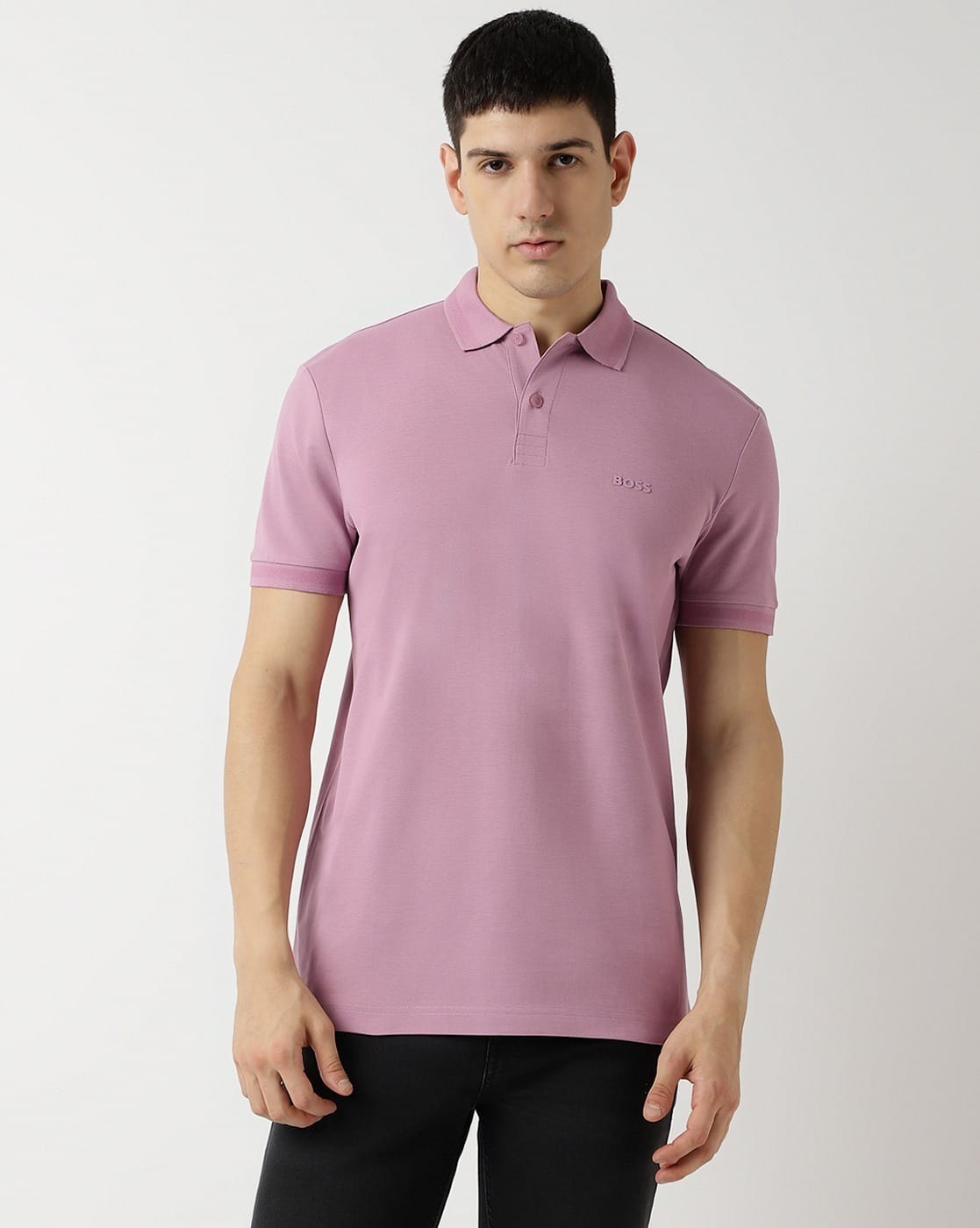 Ajio Hugo Boss Polo Shirt Pink Buy BOSS Cotton Regular Fit Polo T