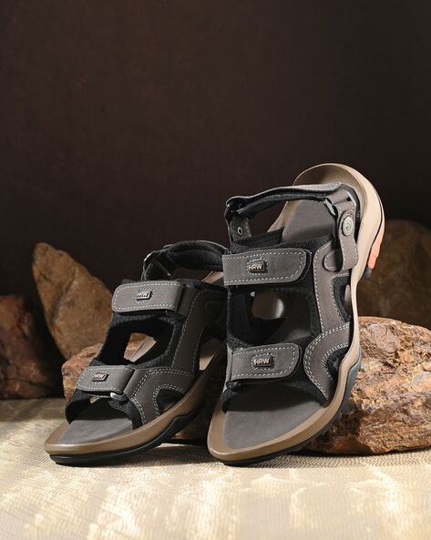 Men Open-Toe Sandals with Velcro Fastening