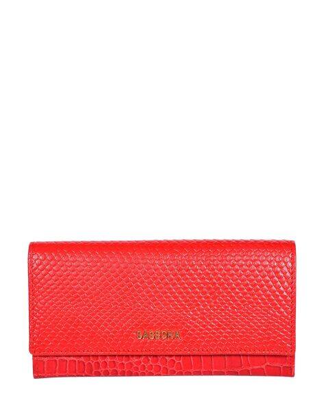 Sassora Women Croc-Embossed Bi-Fold Wallet