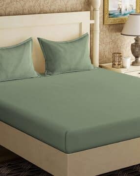 300 TC Super King-Size Bedsheet with Pillow Covers-image-40