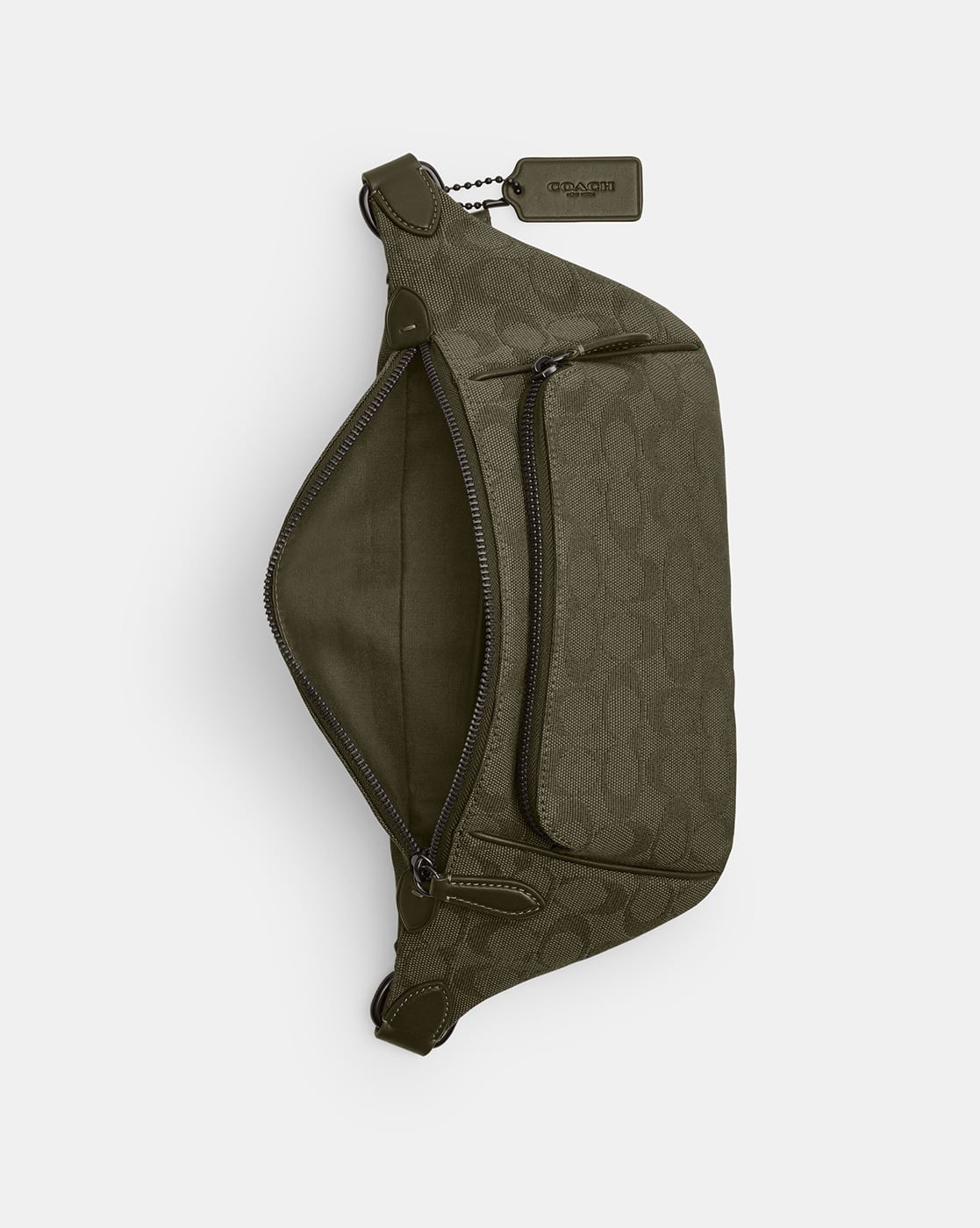 Buy Coach Signature Canvas Jacquard League Medium Belt Bag | Army