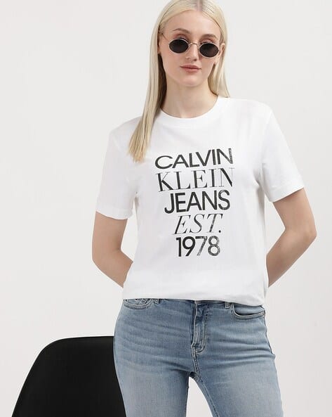 Buy White Tshirts for Women by Calvin Klein Jeans Online