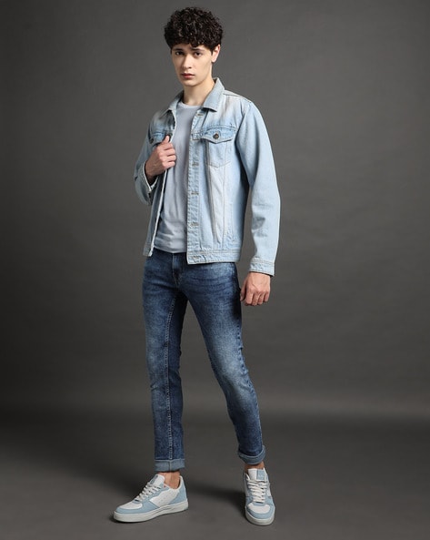 Spykar Men Heavy-Wash Skinny Fit Jeans