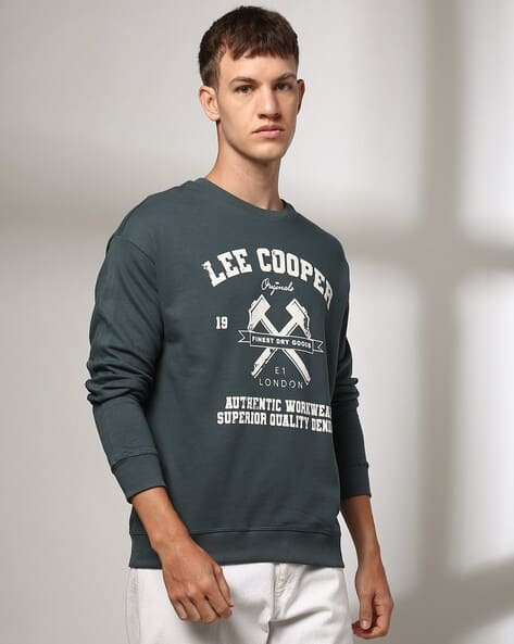 Price History of Lee Cooper Men Typographic Print Relaxed Fit Crew
