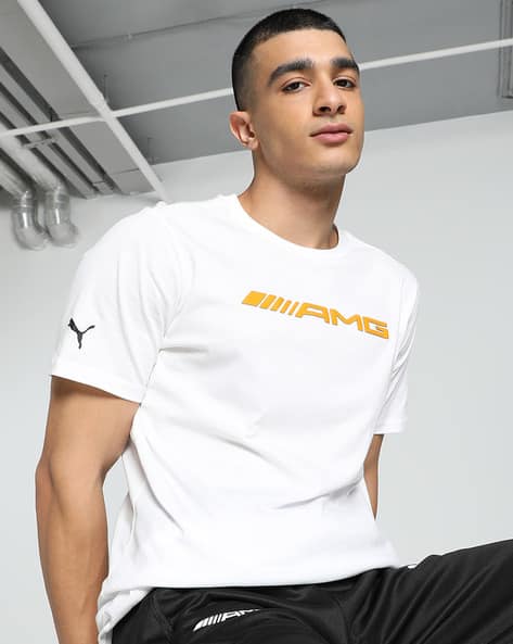 Mercedes-AMG Motorsport Logo Print Regular Fit Crew-Neck T-Shirt