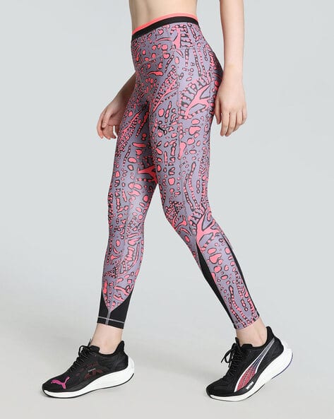 Printed Pinke Nike Leggings Pro Cropped Printed Leggings
