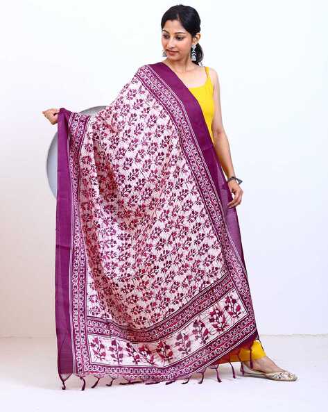 Women Floral Print Dupatta Price in India