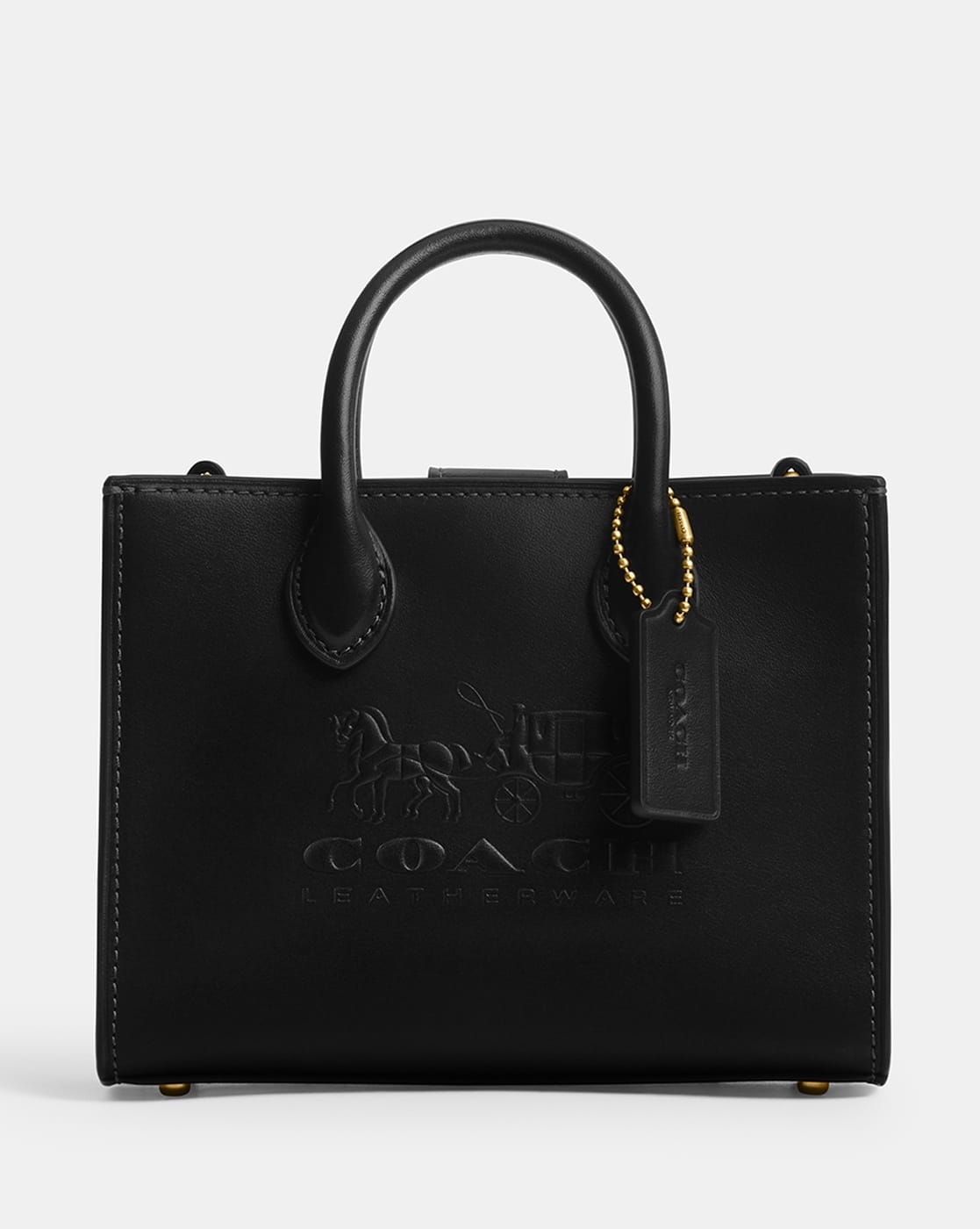 【希少】OLD COACH Dulles Bag leather black Coach signature carly 10620 - Gem