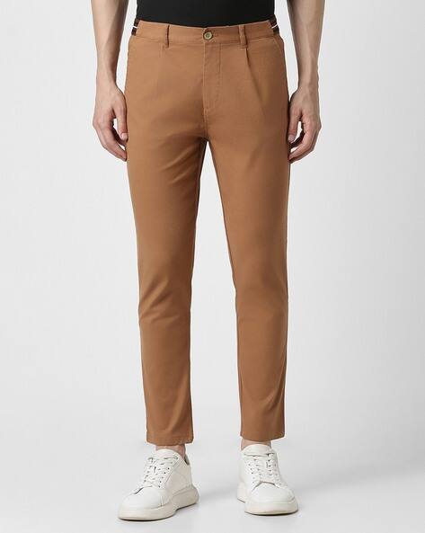 PETER ENGLAND CASUALS Men Skinny Fit Pleated Trousers