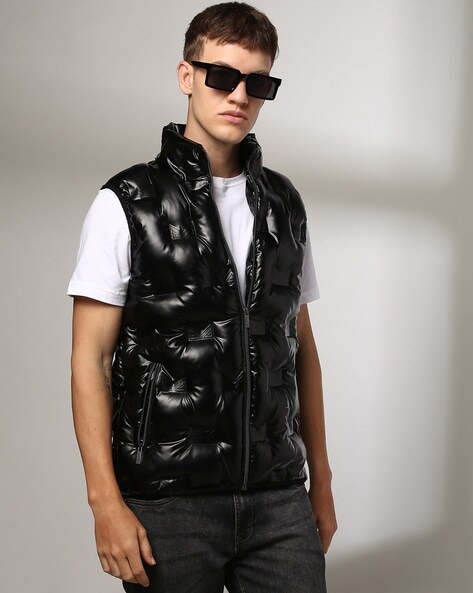 Men Quilted Slim Fit Gilet