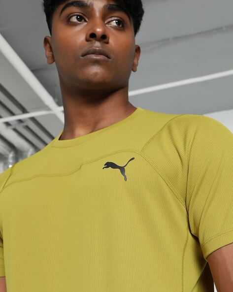 Puma yellow t shirt best sale