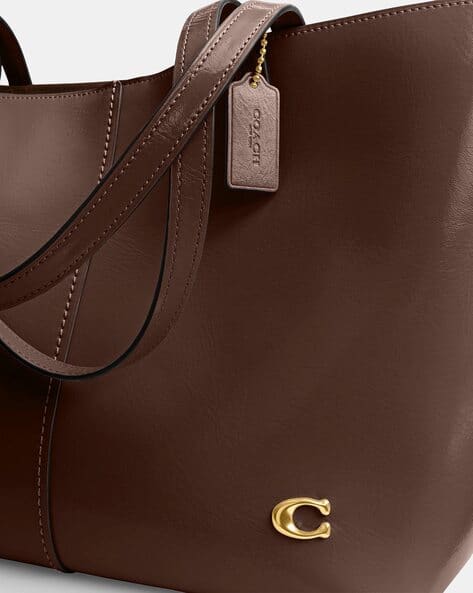 バッグ Vintage Coach Leather Tote Bag Brown Buy COACH North 32 Leather Tote Bag Online | Ajio.com