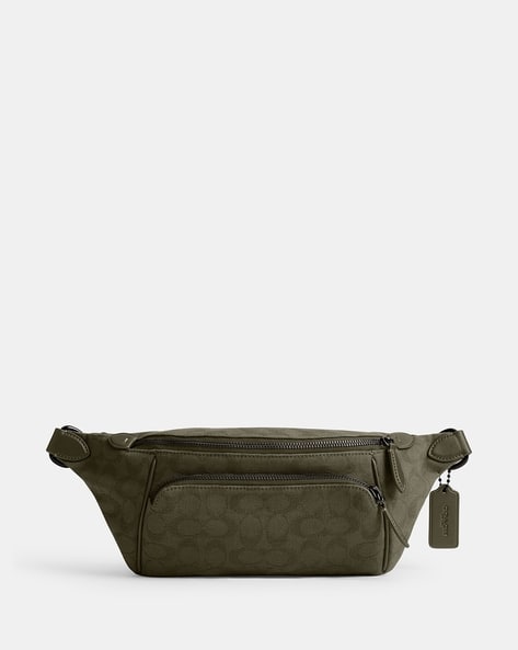 Buy Coach Signature Canvas Jacquard League Medium Belt Bag Army