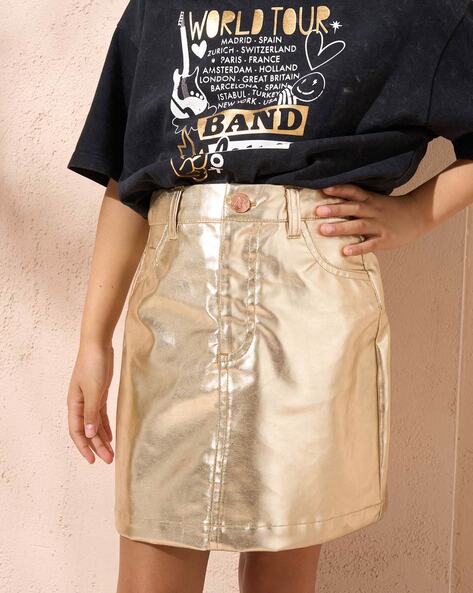 Buy Gold Skirts for Girls by Angel Rocket Online Ajio