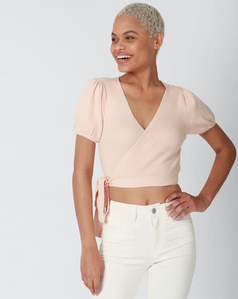 forever 21 ribbed v neck top