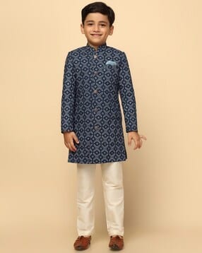 kisah Boys Printed Kurta Pyjamas Set-picture-33