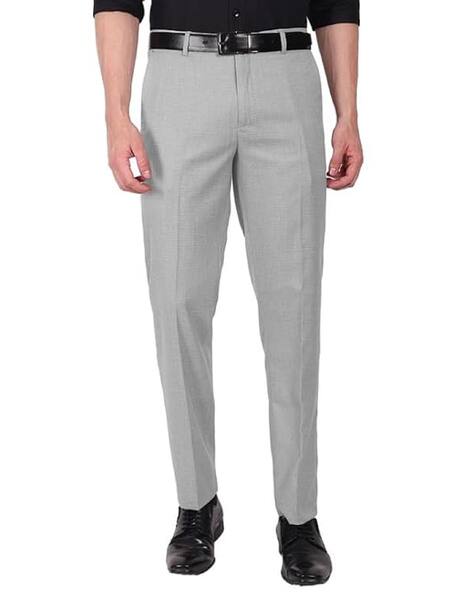 Haul Chic Men Flat-Front Slim Fit Trousers