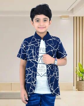 jam & sugar Boys Relaxed Fit Graphic T-Shirt with Shrug-picture-38