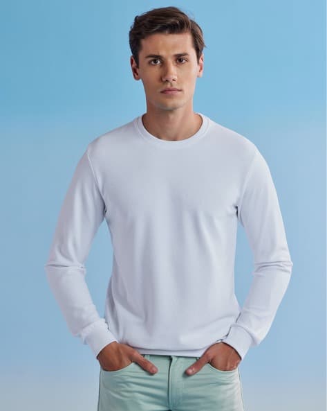 Men Regular Fit Crew-Neck Sweatshirt