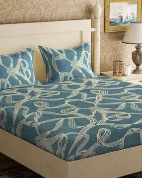 klotthe 300 TC Printed Double King-Size Bedsheet with Pillow Covers-picture-15
