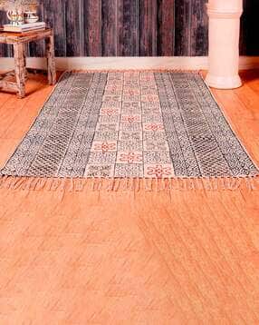 handicraft-palace Floral Print Handmade Cotton Rug 3'x 5'-picture-48