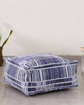 handicraft-palace Striped Cotton Floor Ottoman with Filling-picture-25