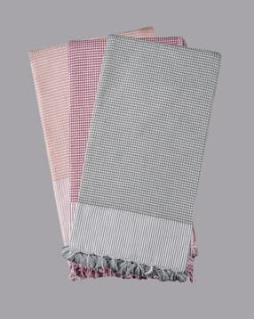 ramraj cotton Pack of 3 Checked Bath Towel-picture-39