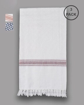 Set of 3 Striped Cotton Bath Towels 59" x 29"-image-9