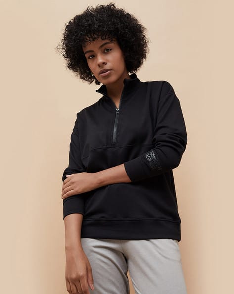 Buy Black Sweatshirt Hoodies for Women by KAPPA Online