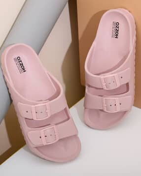 ozzoh Women Slip-On Slides with Buckle-Accent-picture-39