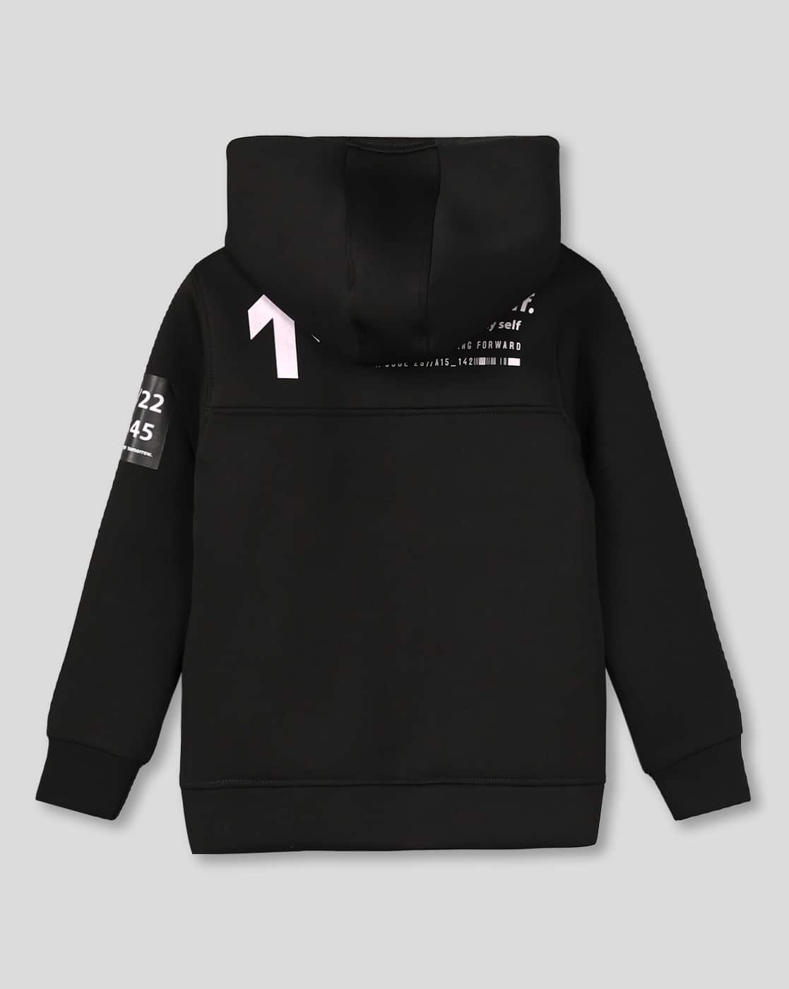 Buy Black Charcoal Sweatshirts & Hoodie for Boys by Wotnot by  