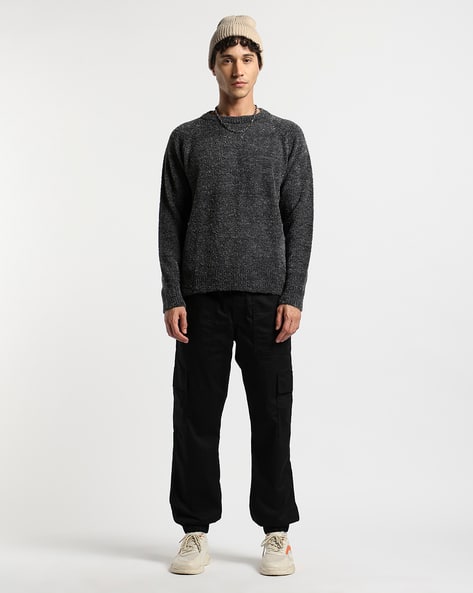 Altheory by AZORTE Textured Boucle Crew-Neck Pullover