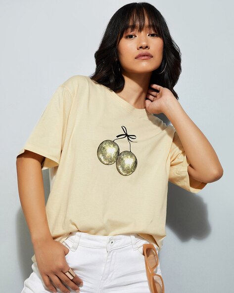 Women Graphic Print Regular Fit T-Shirt