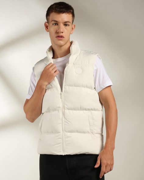 Men Quilted Slim Fit Gilet