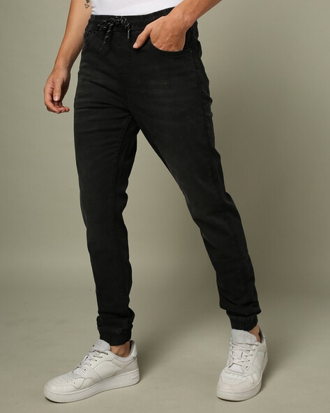 Men Lightly Washed Jogger Jeans