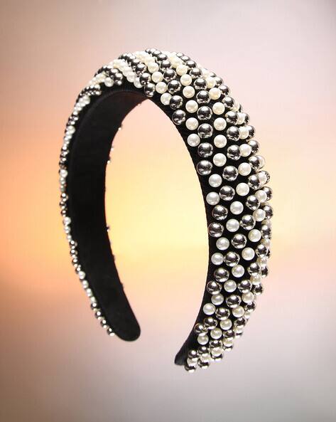 Sohi Women Embellished Pearl-Beaded Hair Band