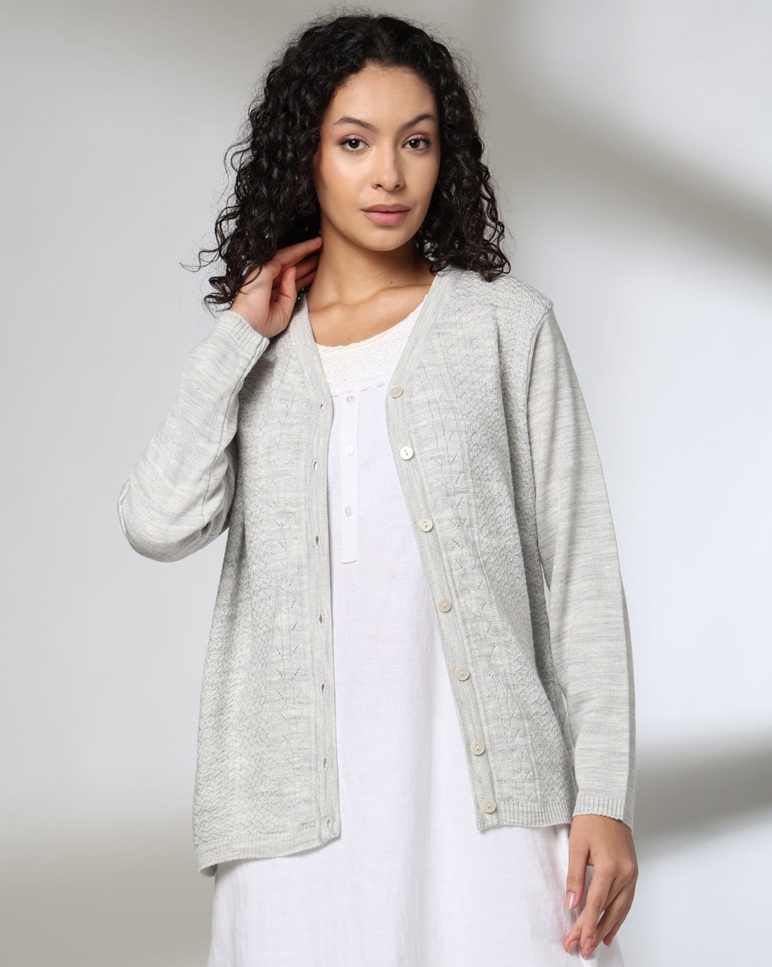 andmary Mila cardigan set gray