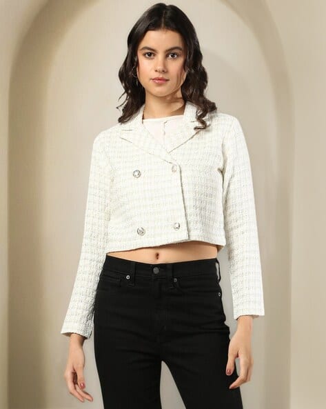 Buy Off-white Jackets & Coats for Women by RIO Online | Ajio.com