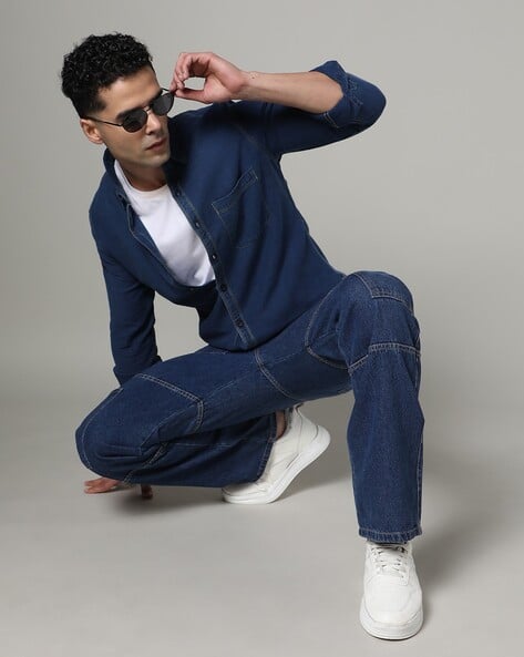 SPYKAR Men Regular Fit Shirt with Patch Pocket