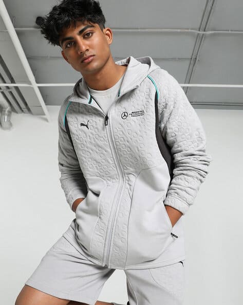 Mercedes-Amg Petronas F1 Men Hooded Motorsport Sweat Jacket