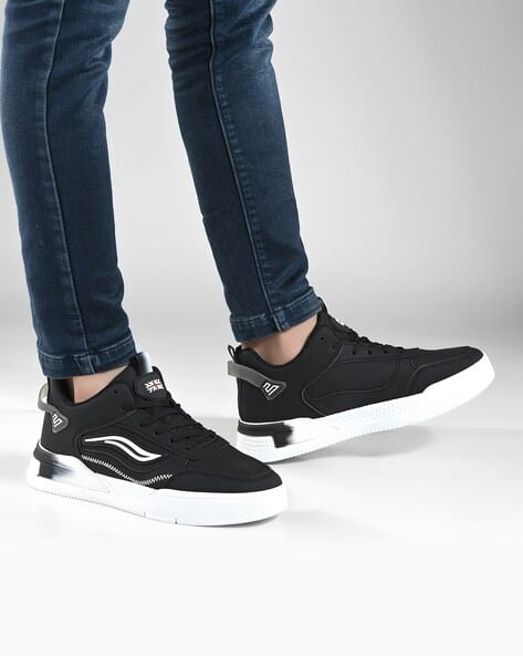 ARBUNORE Men Panelled Mid-Top Lace-Up Shoes