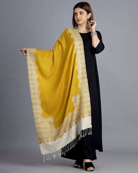 Women Rectangular-Shaped Wool Stole Price in India