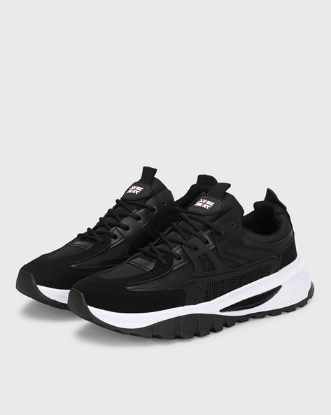 Men Panelled Low-Top Lace-Up Shoes