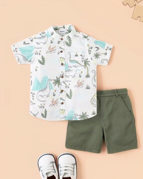 nauti nati Boys Graphic Print Shirt & Shorts Set-picture-22