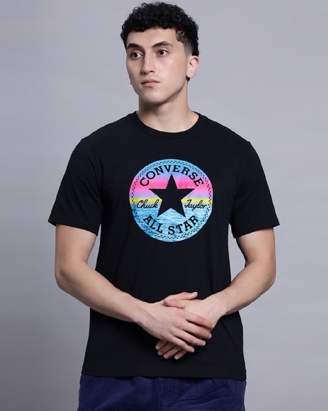 Buy Black Tshirts for Men by CONVERSE Online Ajio