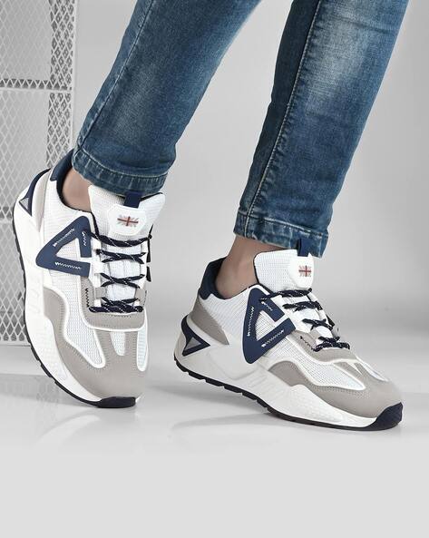 ARBUNORE Men Panelled Low-Top Lace-Up Shoes