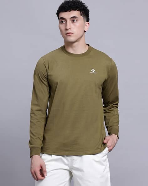 Men Typographic Print Regular Fit Round-Neck T-Shirt