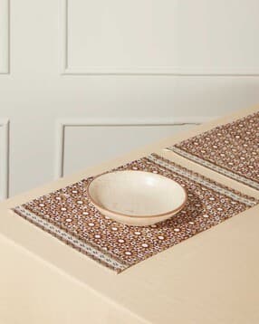Set of 6 Floral Print Cotton Table Placemats-image-2