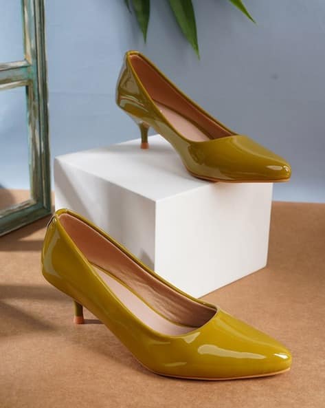 Women Pointed-Toe Kitten Heeled Shoes